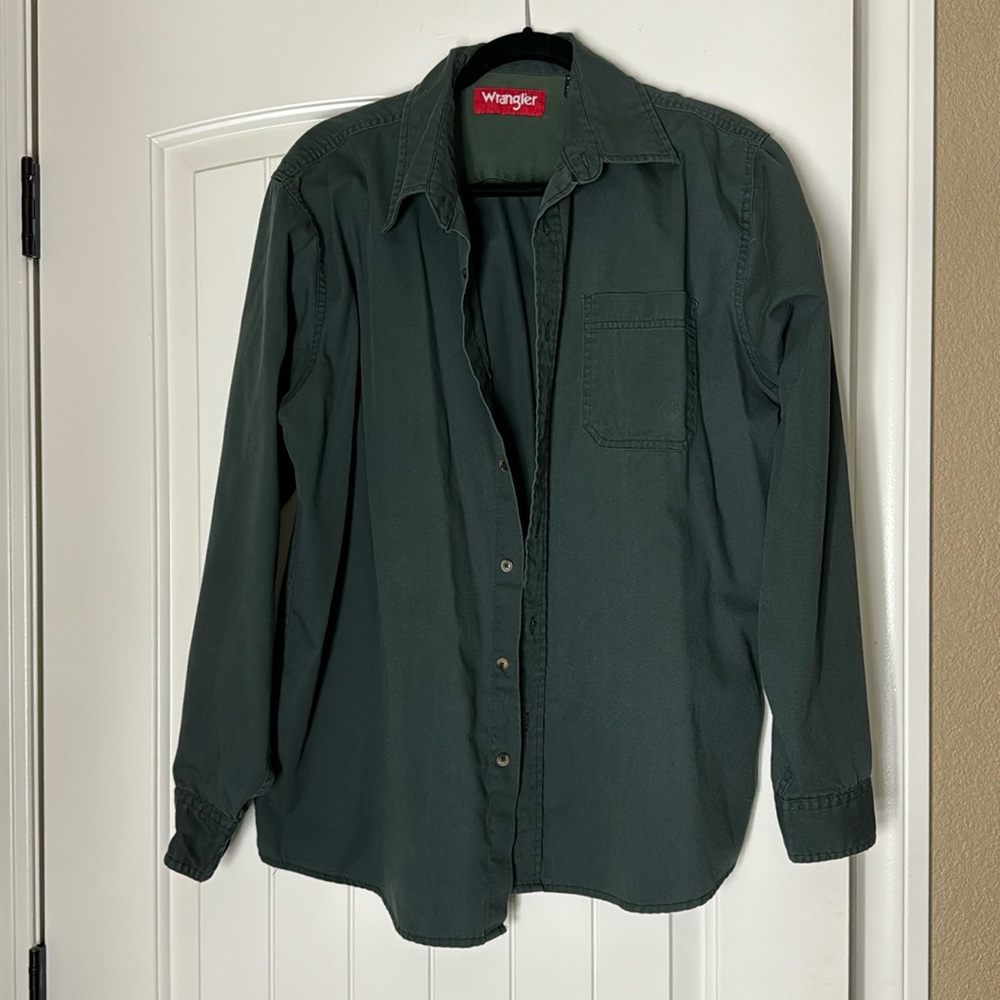 Green Wrangler button down